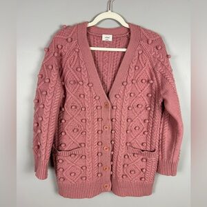 Wilfred Pink Textured Cardigan